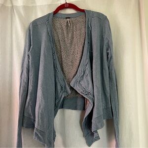 Free People Waterfall Cardigan Sweater Light Blue